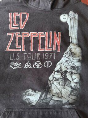 Led Zeppelin 1971 US Tour Graphic Hoodie 2XL